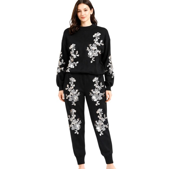M Signature Label Collection Sweaters - Hand Beaded Knit Sweater Set The Kinrey